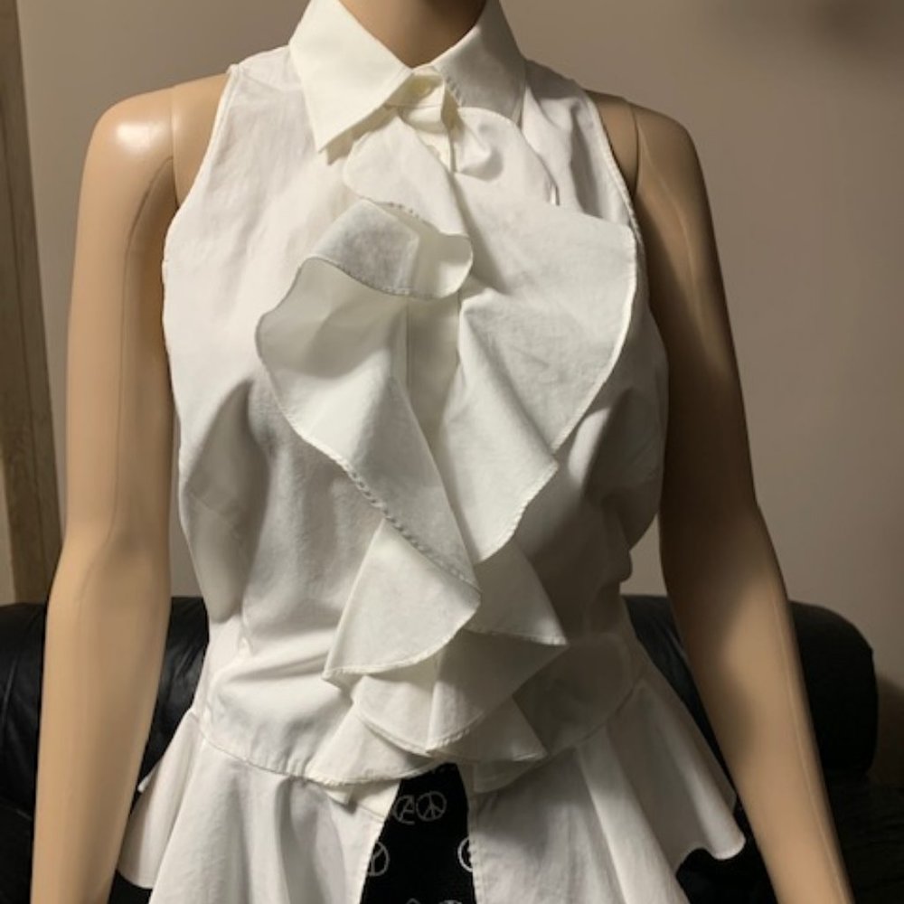 NWOT. Woman Ralph Lauren White Blouse size 10